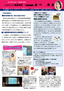 あべみさレポート１３　３月議会裏のサムネイル